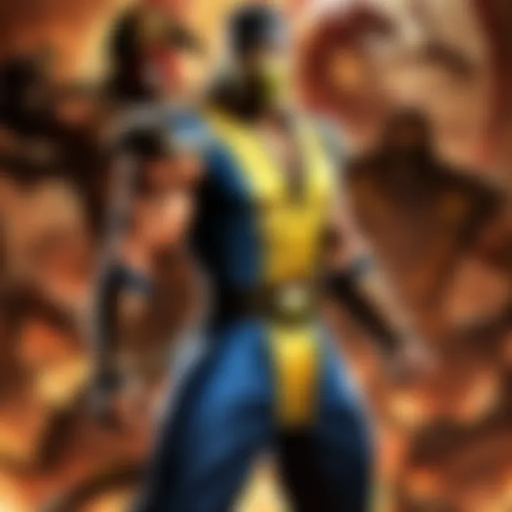 Mortal Kombat Character Selection Screen on iPhone