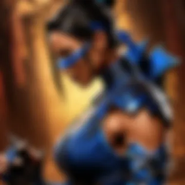 Kitana wielding her deadly fans in a graceful yet lethal manner