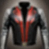 Mortal Kombat Leather Jacket Collar Detail