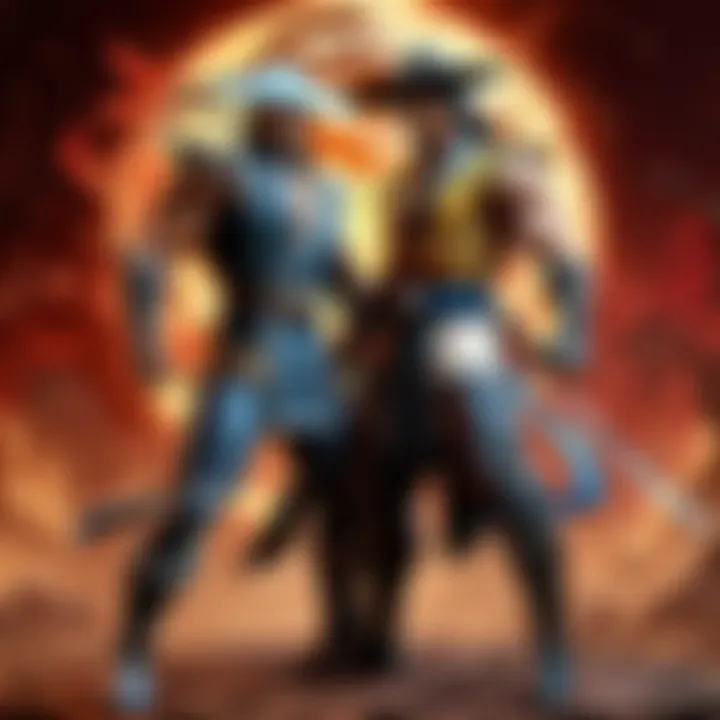 Detailed Illustration of Raiden and Liu Kang Confronting Evil Forces