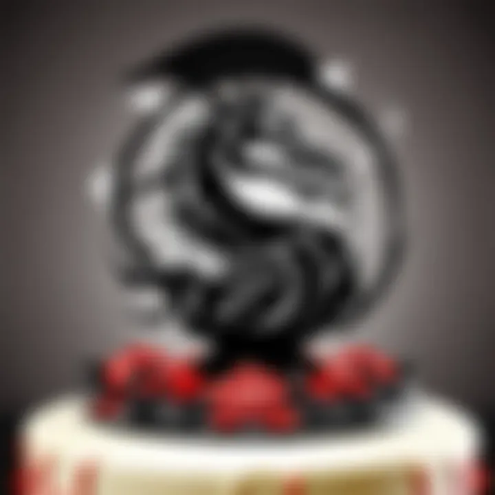 Mortal Kombat Logo Cake Topper