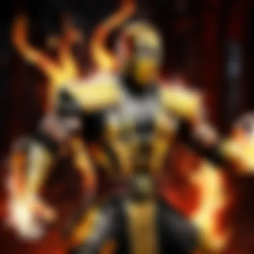 Mortal Kombat Logo in Fiery Inferno