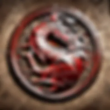 Detailed close-up of iconic Mortal Kombat logo