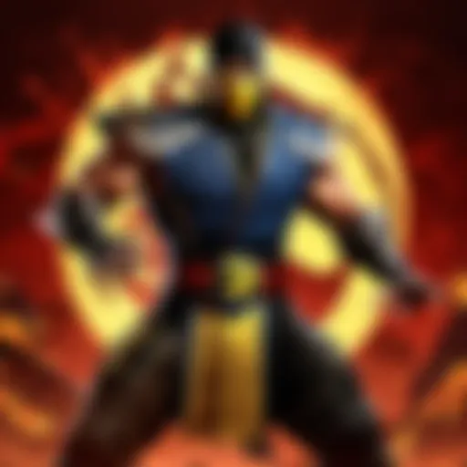 Iconic characters from the Mortal Kombat franchise showcasing their unique abilities.