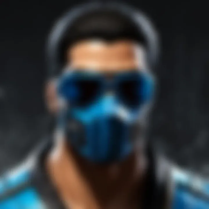 Mortal Kombat sunglasses showcasing Sub-Zero's icy design