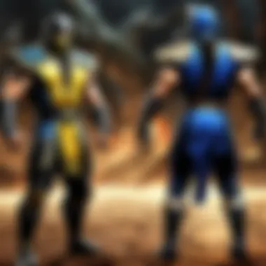 Spectacular Mortal Kombat artwork featuring a fierce warrior in battle