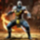 Mortal Kombat Warrior Standing in Battle Arena