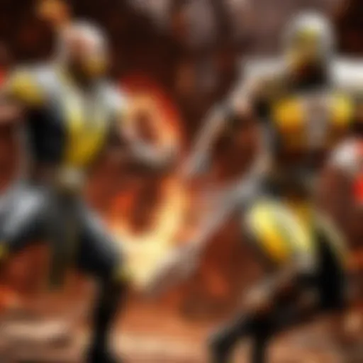 Dynamic combat scene in Mortal Kombat 11