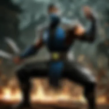 Mysterious character unveiling their deadly weapon in Mortal Kombat