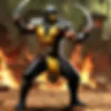 Warrior wielding a mystical weapon in Mortal Kombat Armageddon