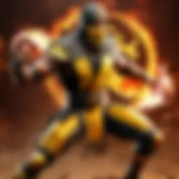 Legendary Scorpion Action Figure in Fiery Combat Pose