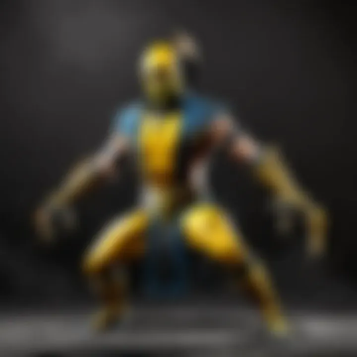 Artistic rendition of the Scorpion DC Reel integrated into Mortal Kombat lore