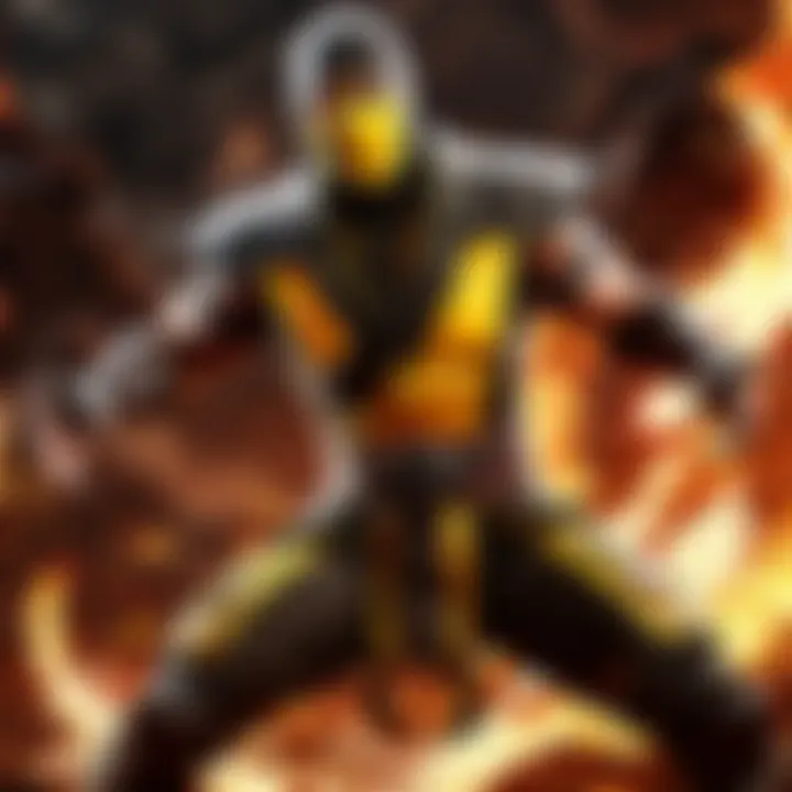 Scorpion unleashing his fiery Fatality