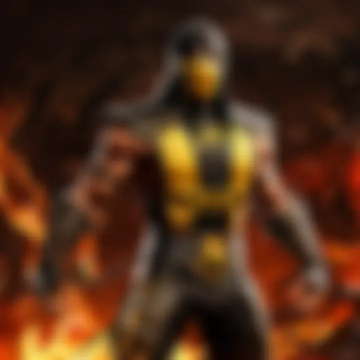 Scorpion executing a fiery fatality