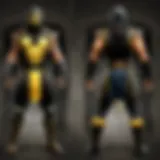 An artistic representation of Scorpion from Mortal Kombat