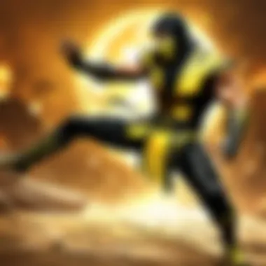 Close-up of Scorpion executing a signature move