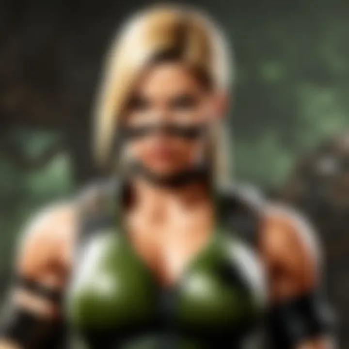 A fierce depiction of Sonya Blade in Mortal Kombat