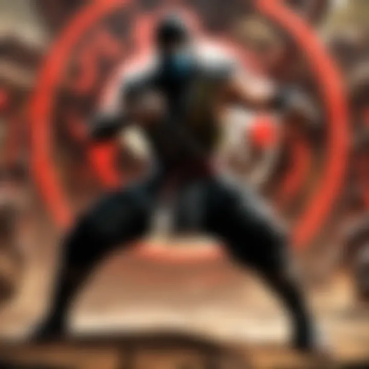 Ninja stealthily executing special moves in Mortal Kombat arena