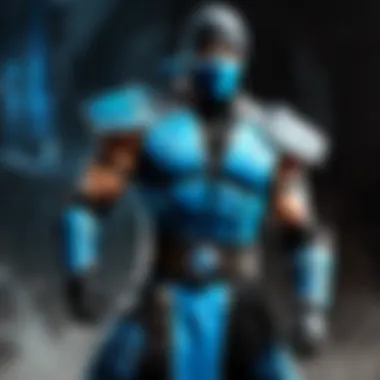 Sub Zero fan cosplay with realistic icy effects