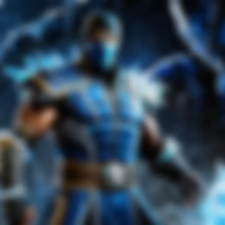 Sub-Zero showcasing his freezing abilities