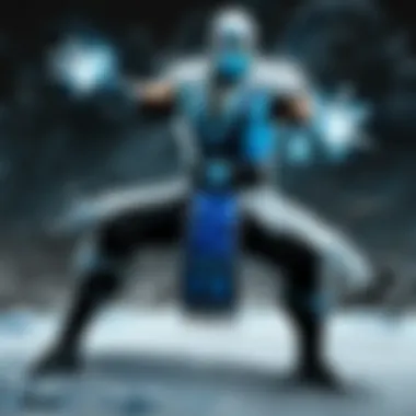 Sub Zero performing his Frozen Aura attack