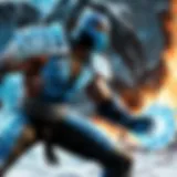 Sub Zero's Ice Blast in Action