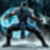 Sub-Zero performing a lethal ice attack in Mortal Kombat for PS3