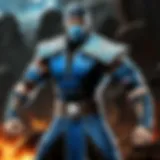 Sub-Zero character preparing for battle