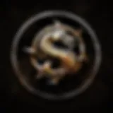 Mortal Kombat Logo on Dark Background