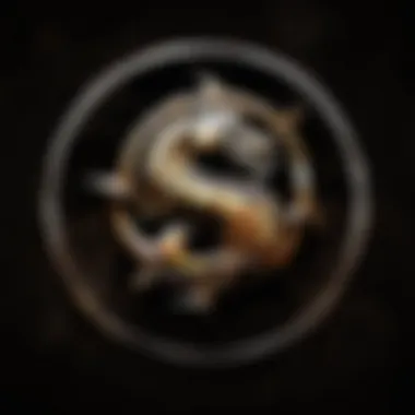 Mortal Kombat Logo on Dark Background