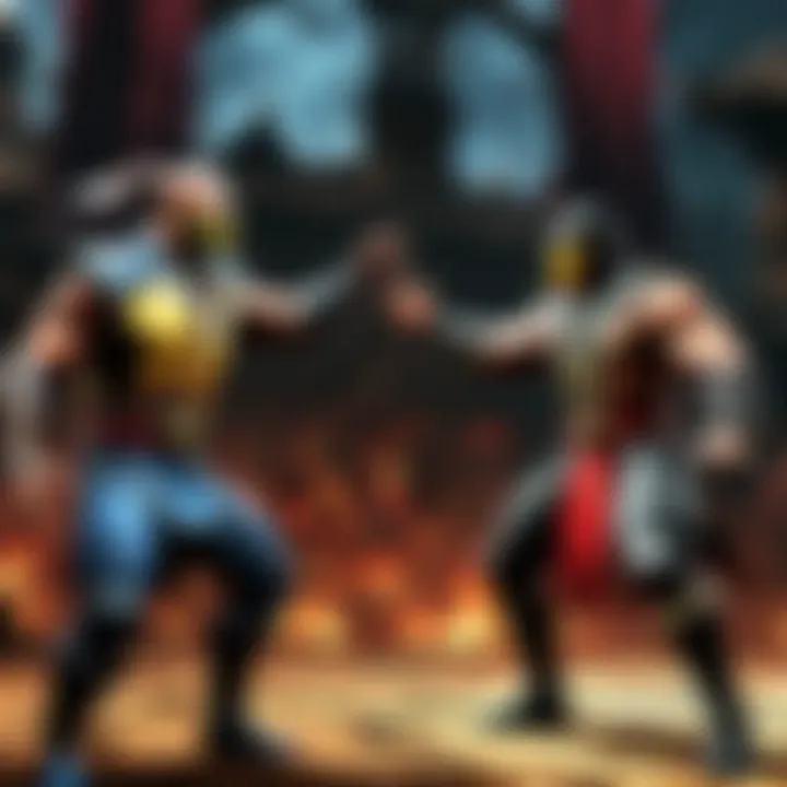 Epic battle on a legendary Mortal Kombat stage