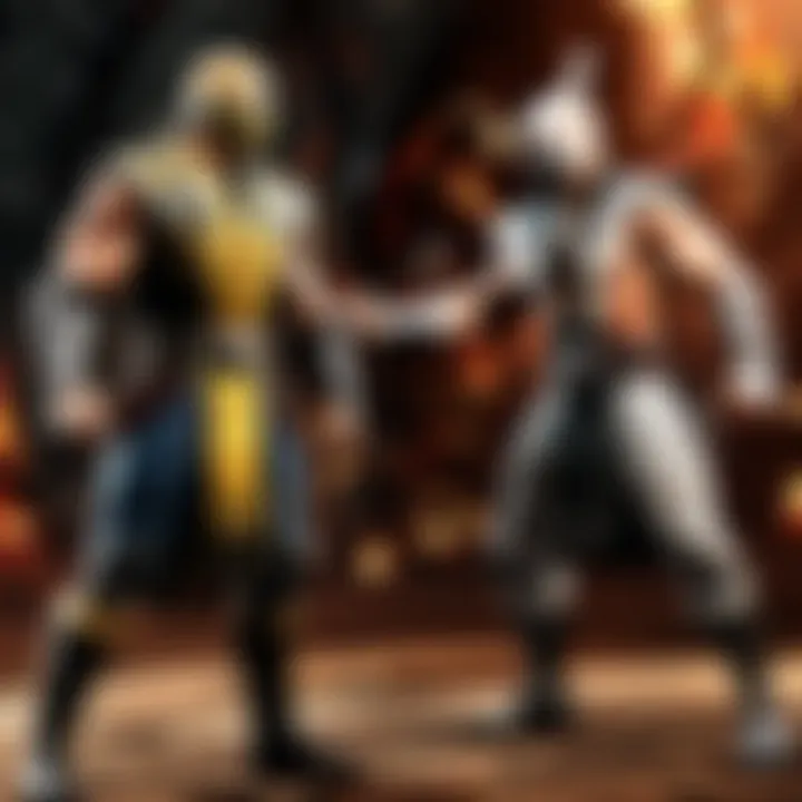 Epic battle scene in Mortal Kombat online