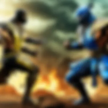 Scorpion vs Sub-Zero in a fierce battle