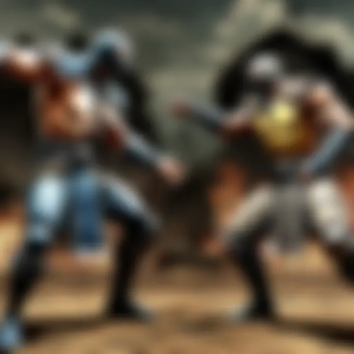 Intense showdown between iconic characters in Mortal Kombat PC version